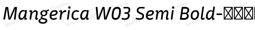Mangerica W03 Semi Bold字体转换